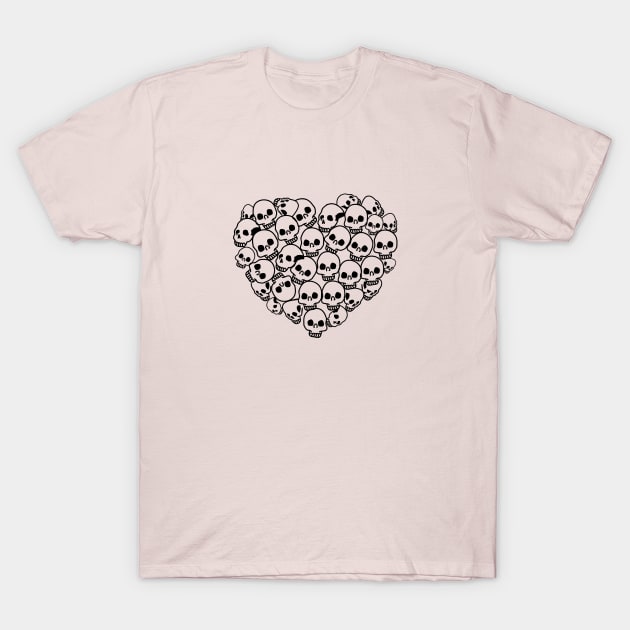 Skull Heart T-Shirt by theramashley